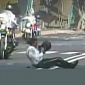 Watch: Police Motorcyclist vs. Street Bump
