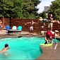 Watch: Pool Dunk Involves 11 People