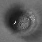 Water Drops Create Impact Craters at the Nanoscale