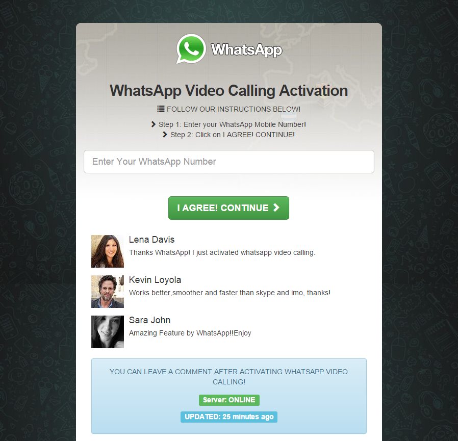Whatsapp Video Calling Scam Harvests Phone Numbers.