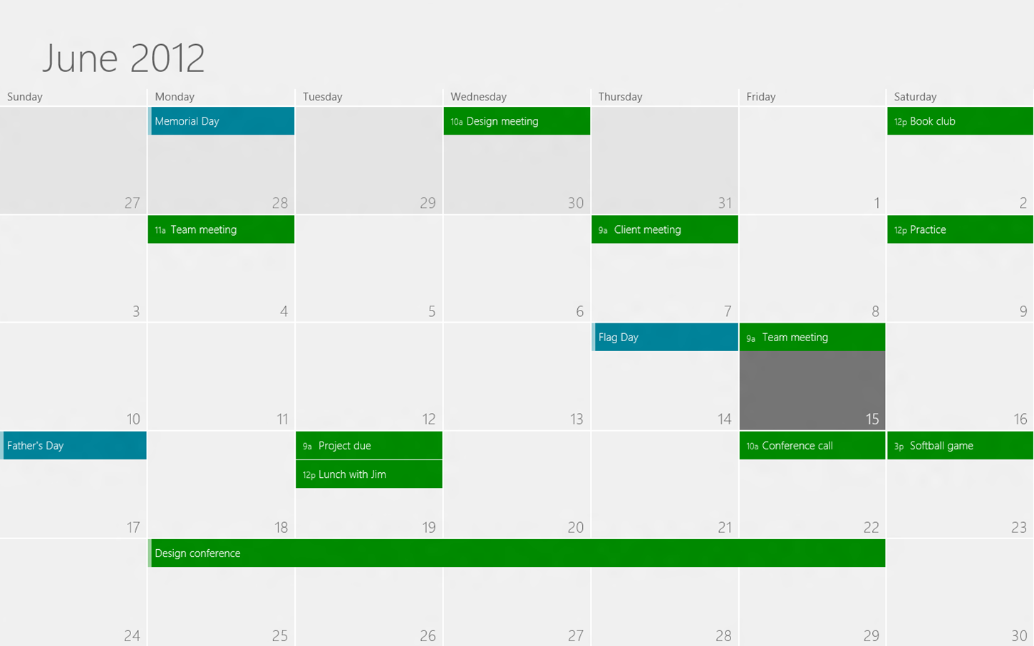 Windows 8’s Calendar App Gets Detailed