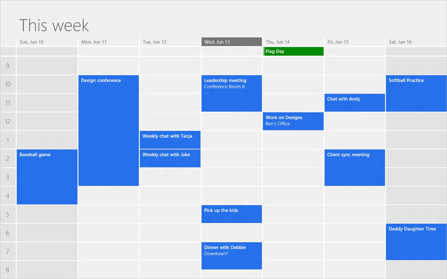 Windows 8’s Calendar App Gets Detailed