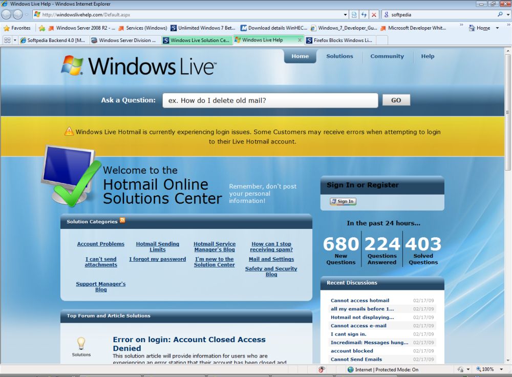 Windows Live Log In