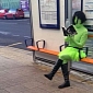 Woman Dressed in Full Body Green Costume Roams Streets of UK Town