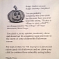 Woman Hands Out Letters to Trick-or-Treating Fat Kids on Halloween