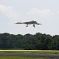 X-47B UCAS Flies Over the East Coast