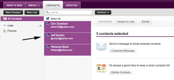 Yahoo Mail Beta Adds Contacts List Grouping Feature