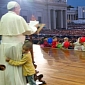 Young Boy Wanders on Stage at the Vatican, Hugs Pope Francis – Video