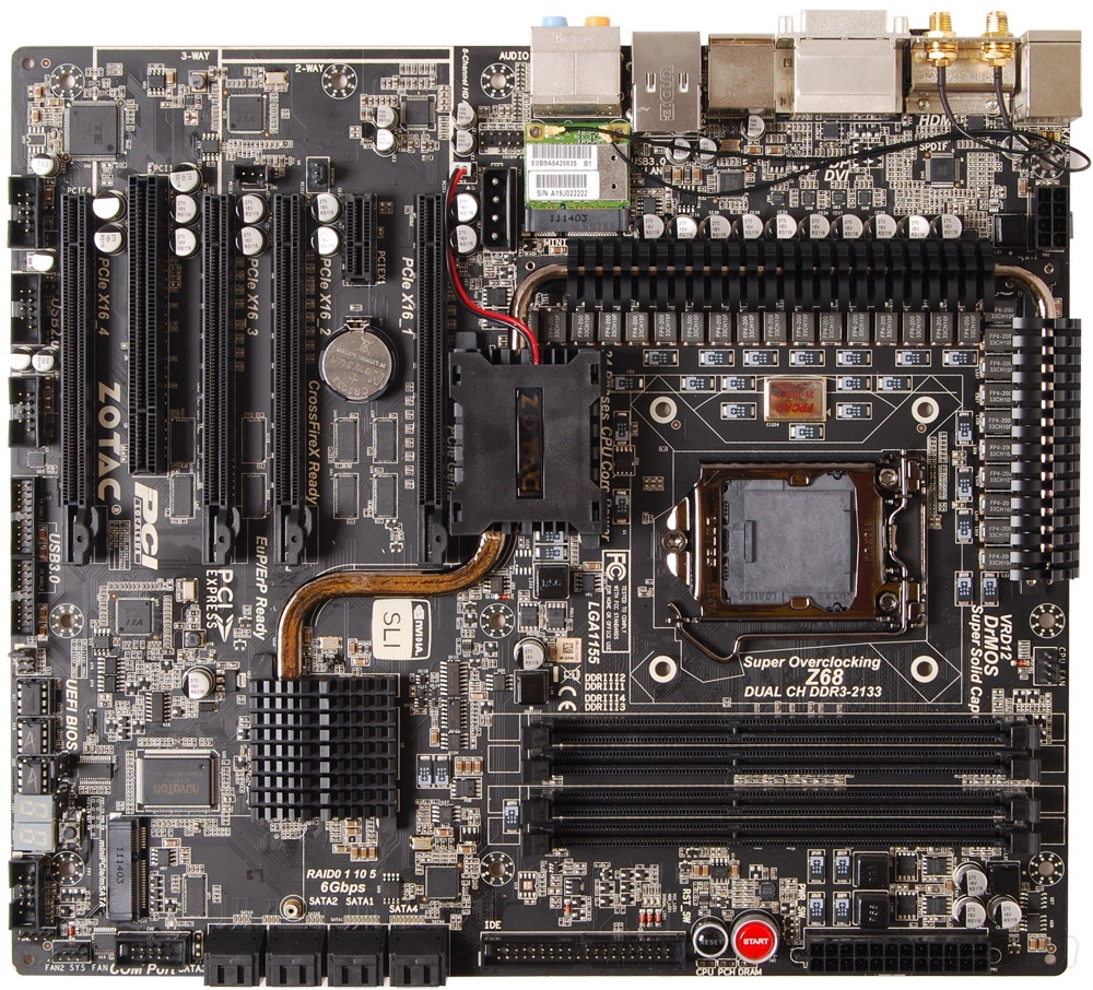 Zotac Develops Intel Z68 Motherboard with 26-Phase PWM