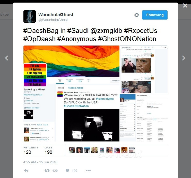 Anonymous Defaces Isis Accounts With Lgbt Content After Orlando Shooting