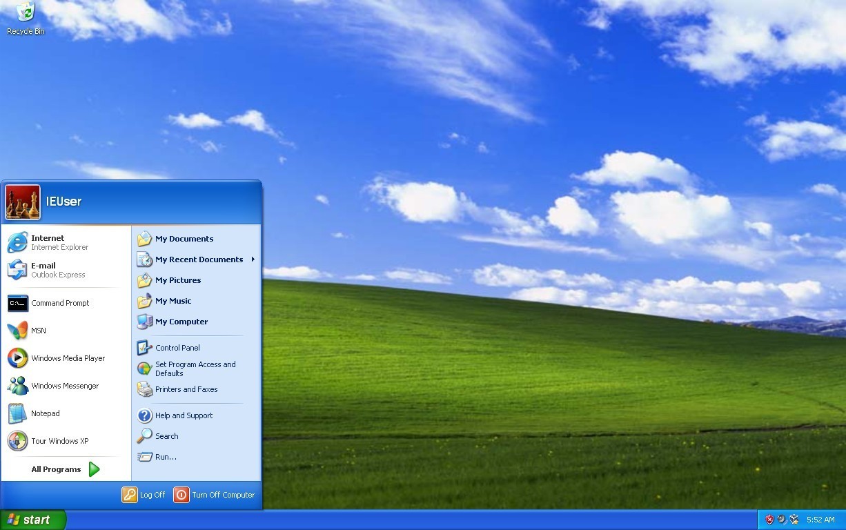 applicazioni utilizzando Windows XP