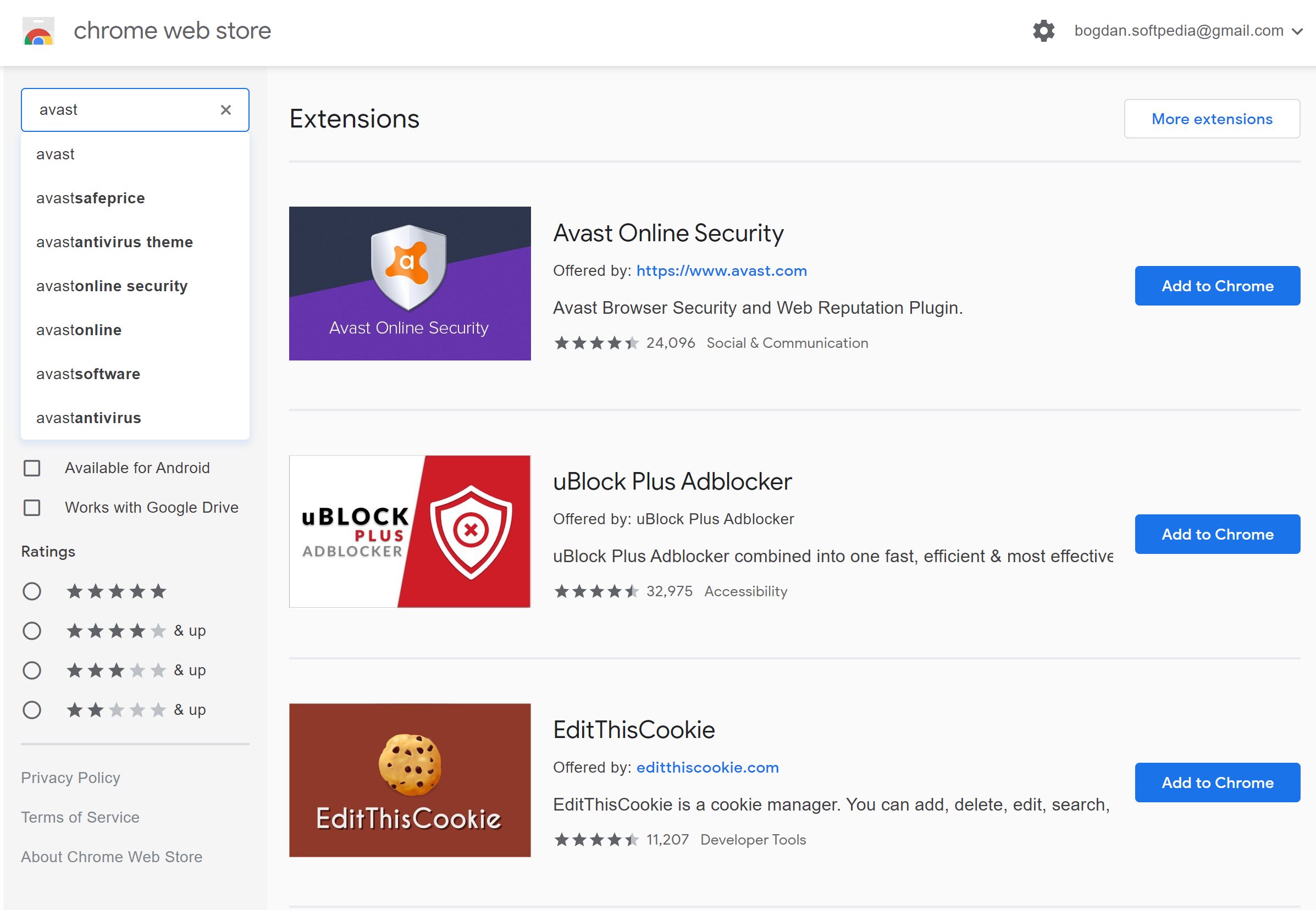 avast secure addons for chrome