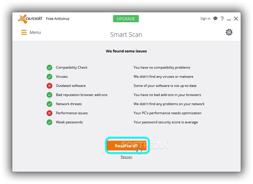 avast network scan
