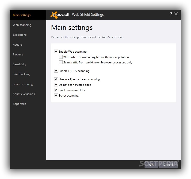 configuring avast webshield