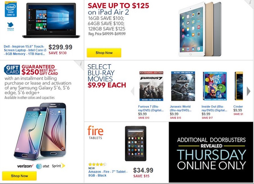 Best Buy Black Friday Deals Include Samsung Galaxy Note 5 For 50 250 Gift Card With Galaxy S6 Purchase Or Lease