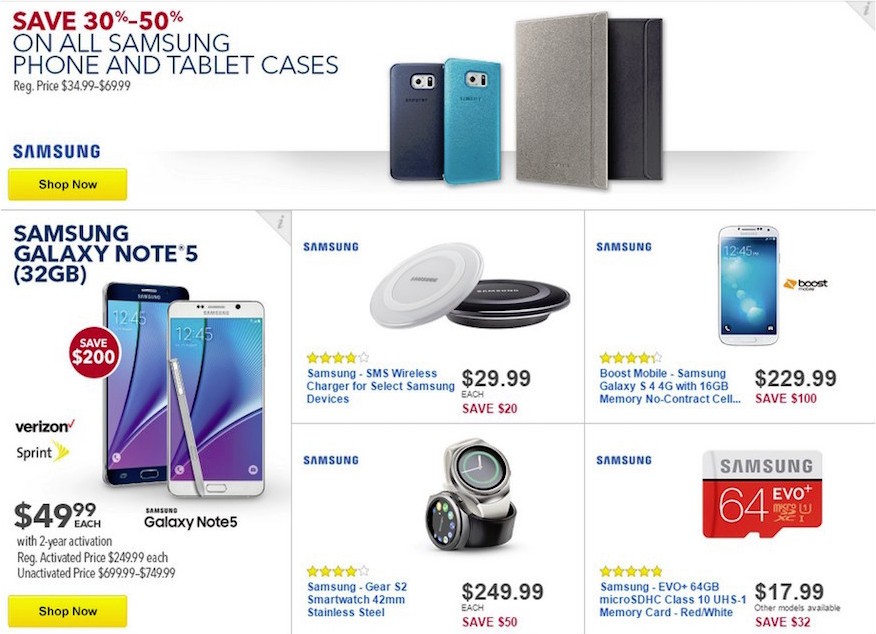 Best Buy Black Friday Deals Include Samsung Galaxy Note 5