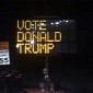 Donald Trump Receives Support from an Unknown Hacker via Defaced Road Sign