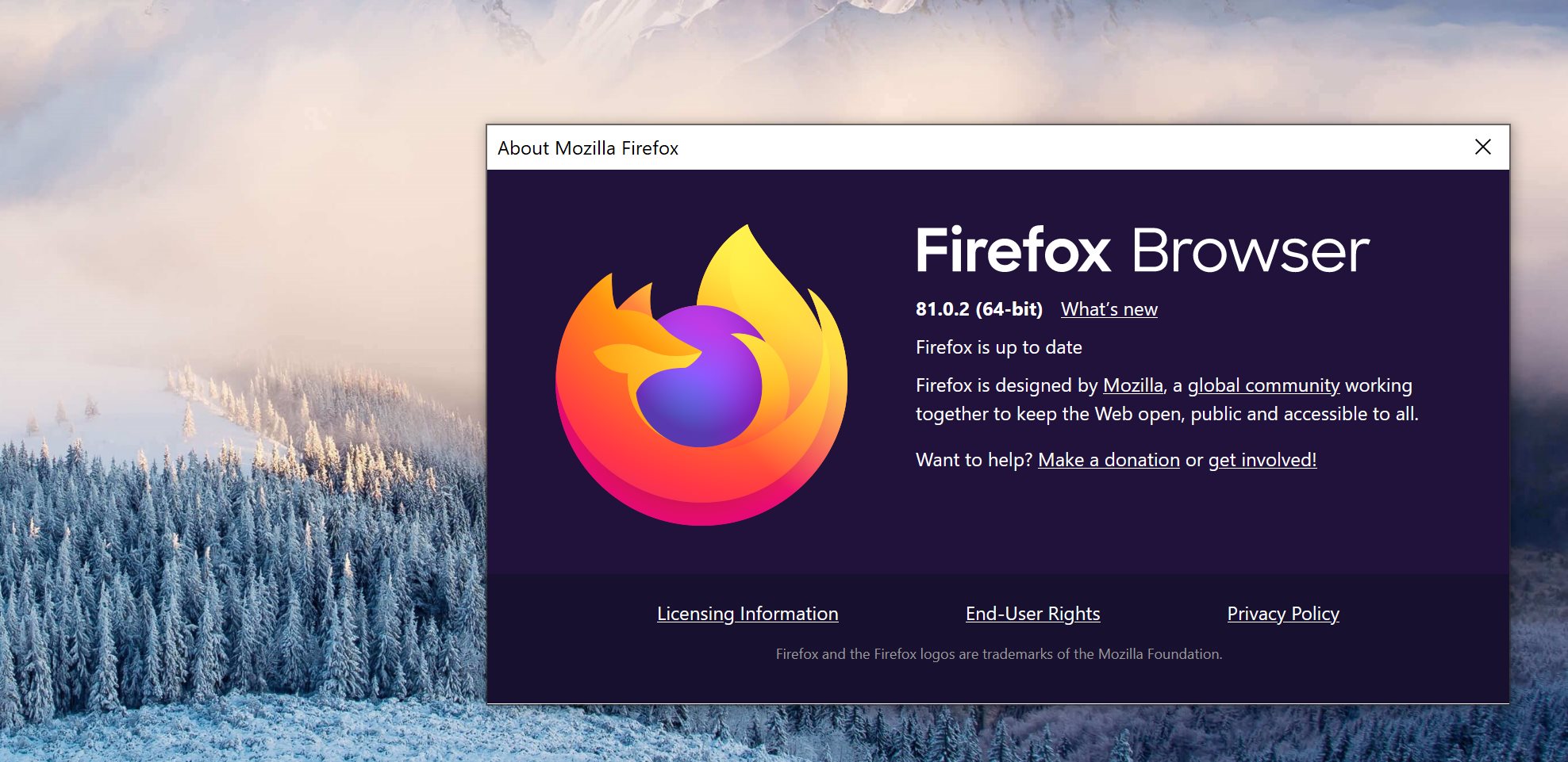 mozilla firefox current version in windows 7