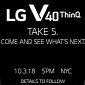 Five-Camera LG V40 ThinQ to Arrive on October 3