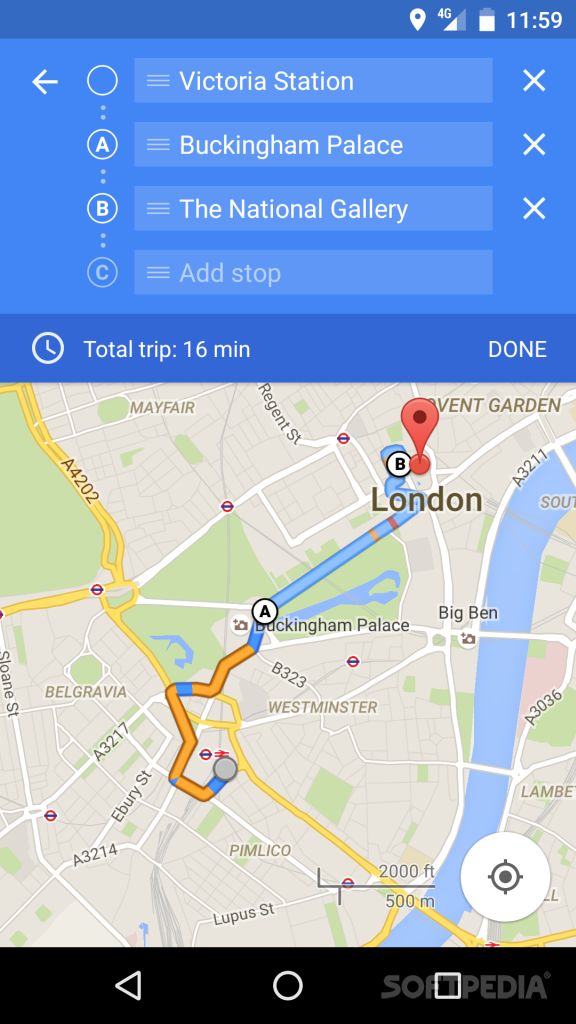 google maps android start at ip location