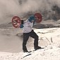 Guy Carries 75-Kg (165-Lb) Barbell Up Europe's Highest Peak