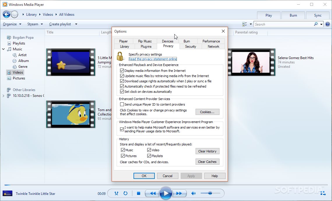 windows 10 how to make windows media player play video