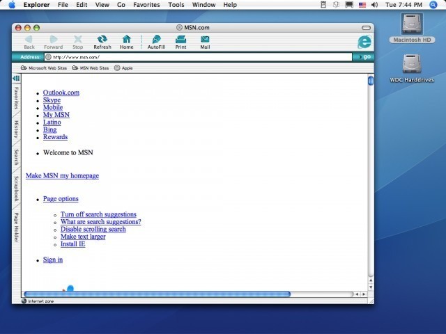 e internet explorer for mac