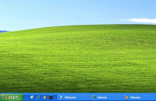 how to put home computer icon in taskbar windows xp