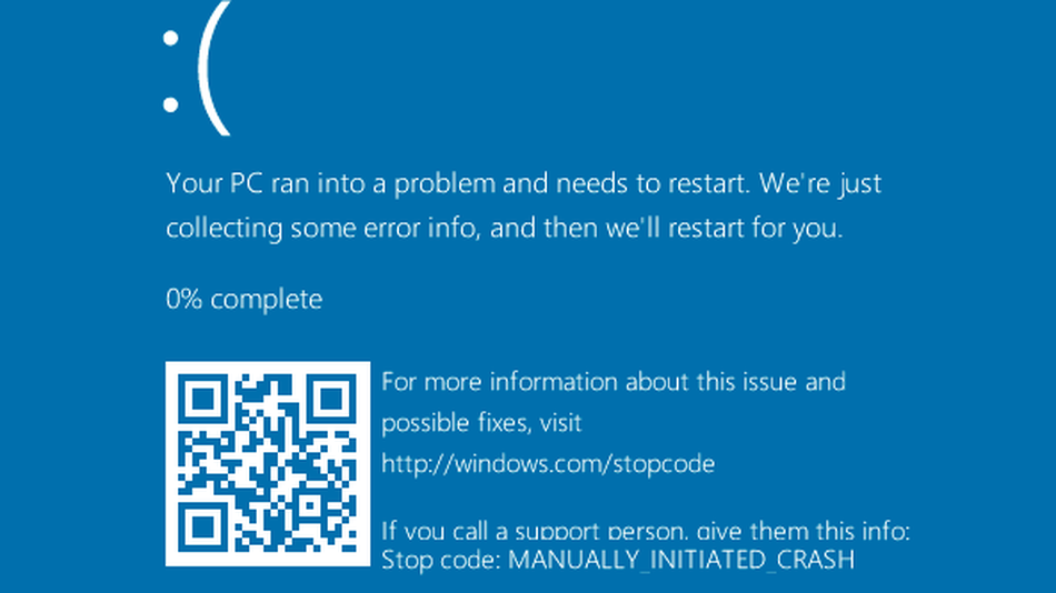 See you tomorrow Back, back, back (part Wet How to Generate a Blue Screen of Death (BSOD) Error on Windows 10