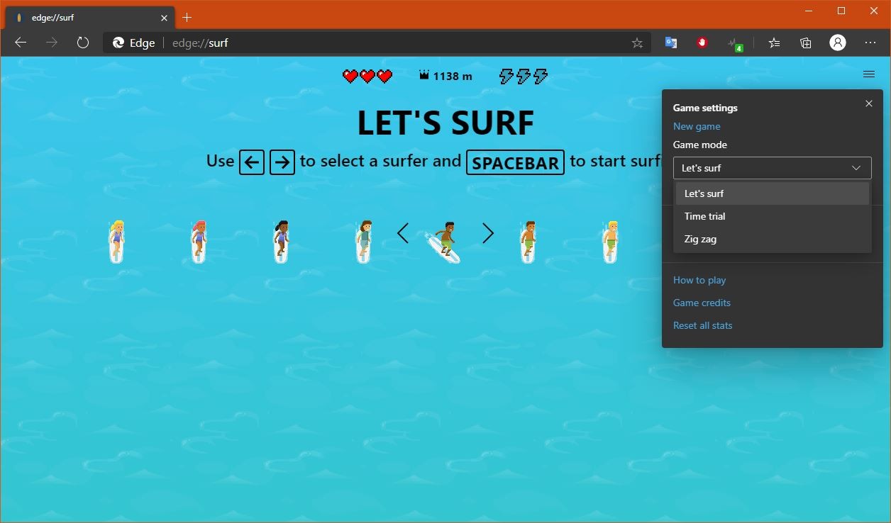 GitHub - yell0wsuit/ms-edge-letssurf: Latest version of Microsoft Edge's  Let's Surf as of v98, plus with a new theme, Let's Ski