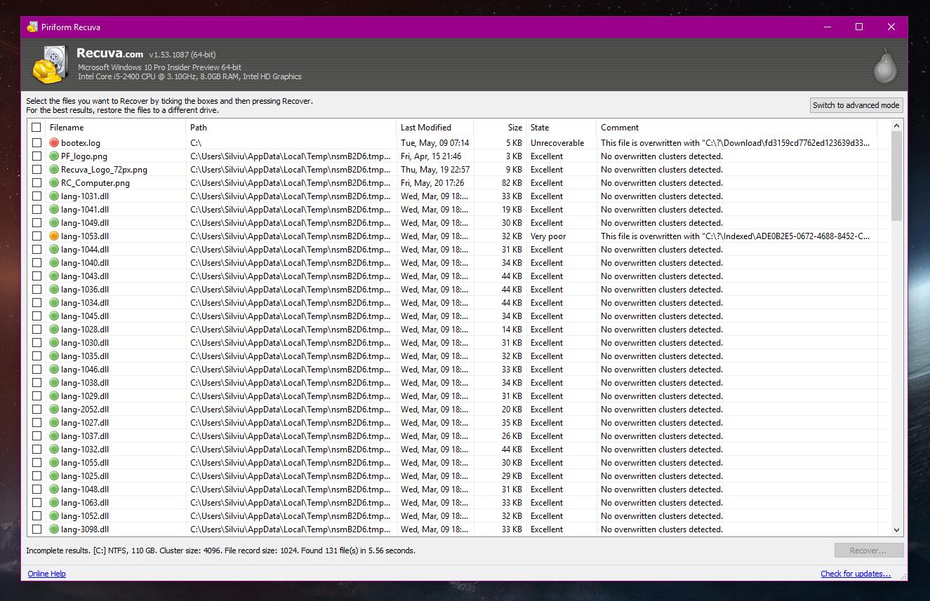 recover files in windows 10