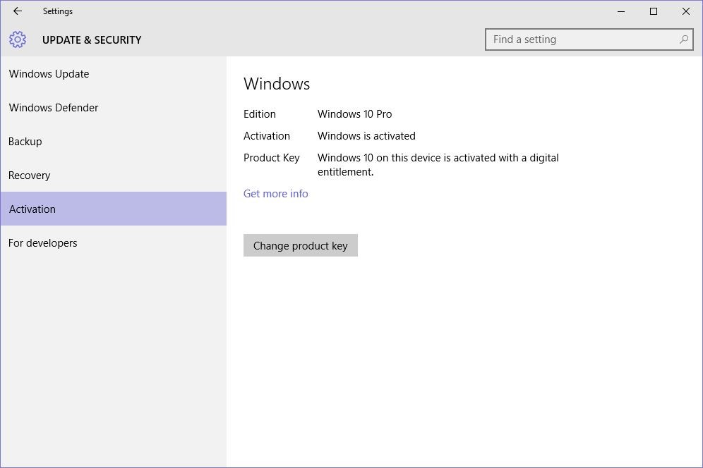 windows pro version 1511
