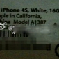 'iPhone 4S White 16GB', Reads Some Packaging Label
