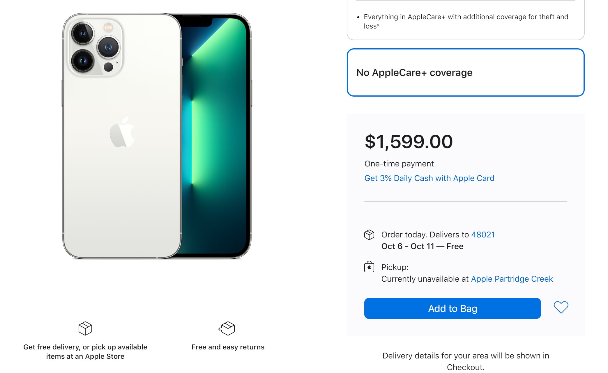 how to purchase applecare for iphone in 11 pro max