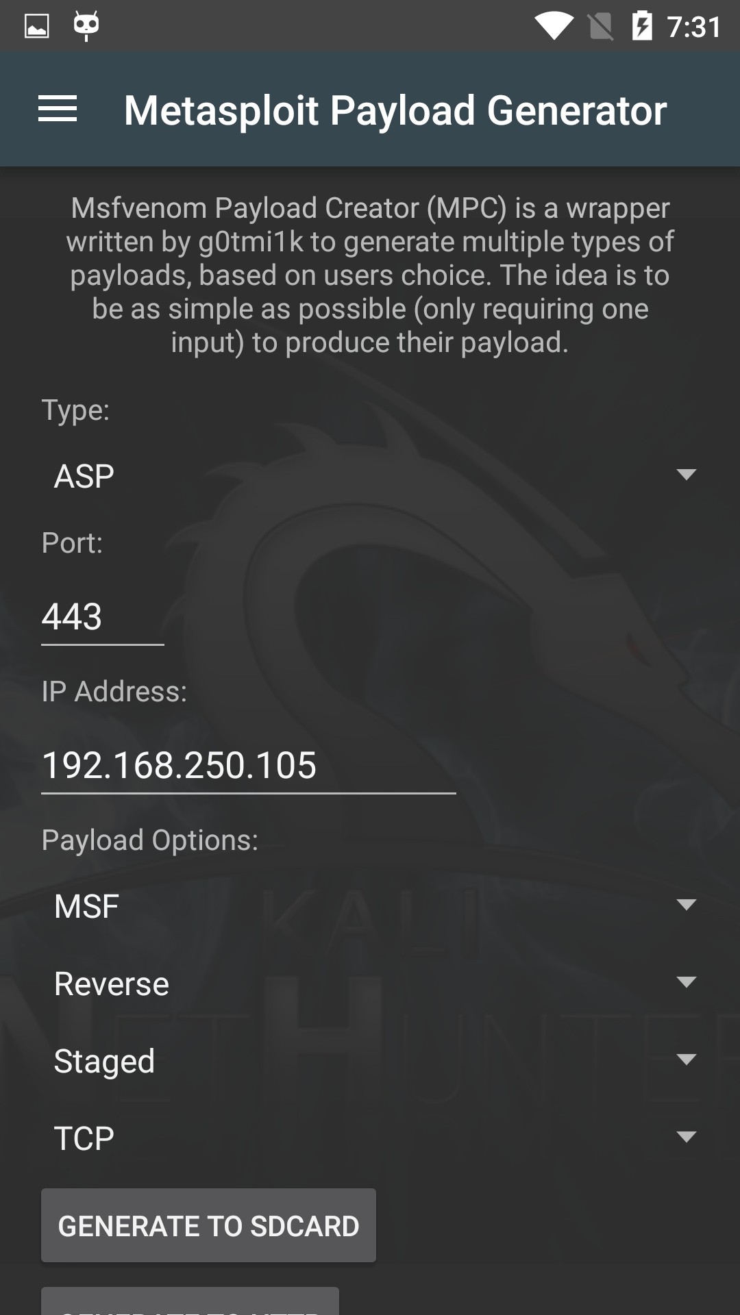 kali linux nethunter android