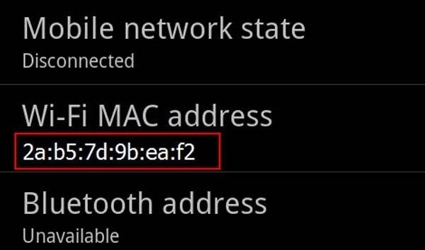 what is my wireless mac address