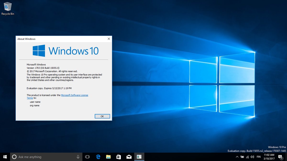 cumulative update for windows 10 version 1703