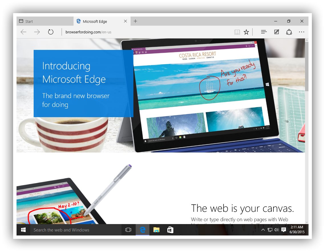 Microsoft Edge In Windows 10 Build 10158 Photo Gallery