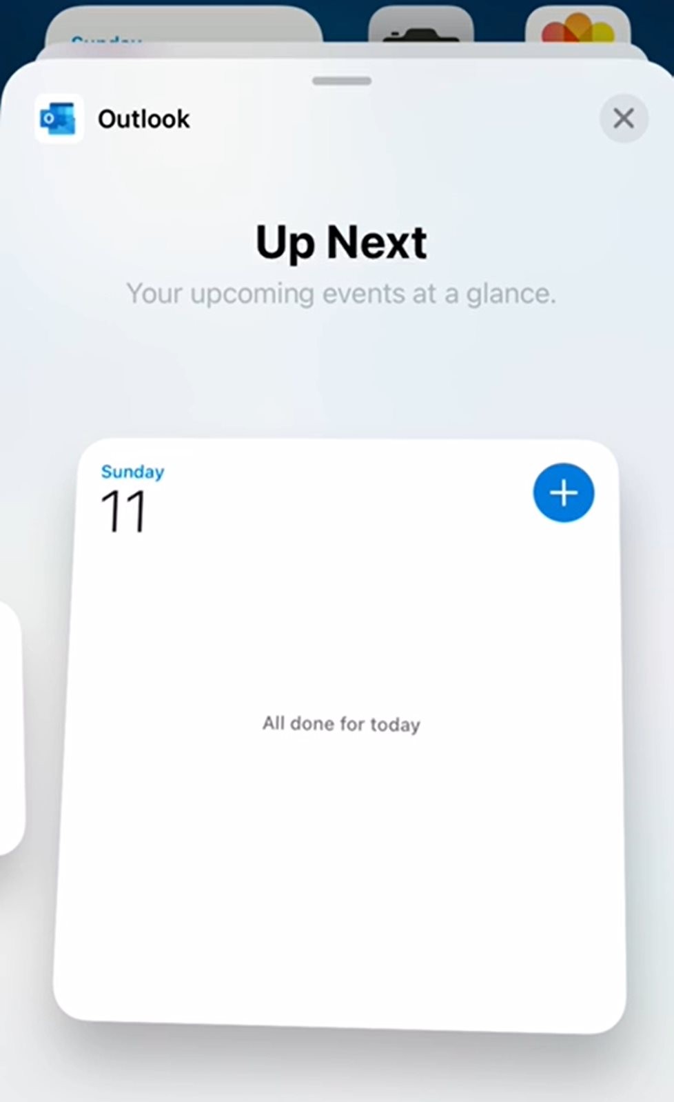 Microsoft Outlook Gets a Calendar Widget on the iPhone