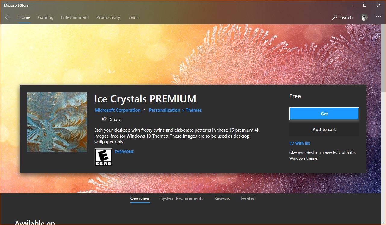 Free “Premium” Theme for Windows 10