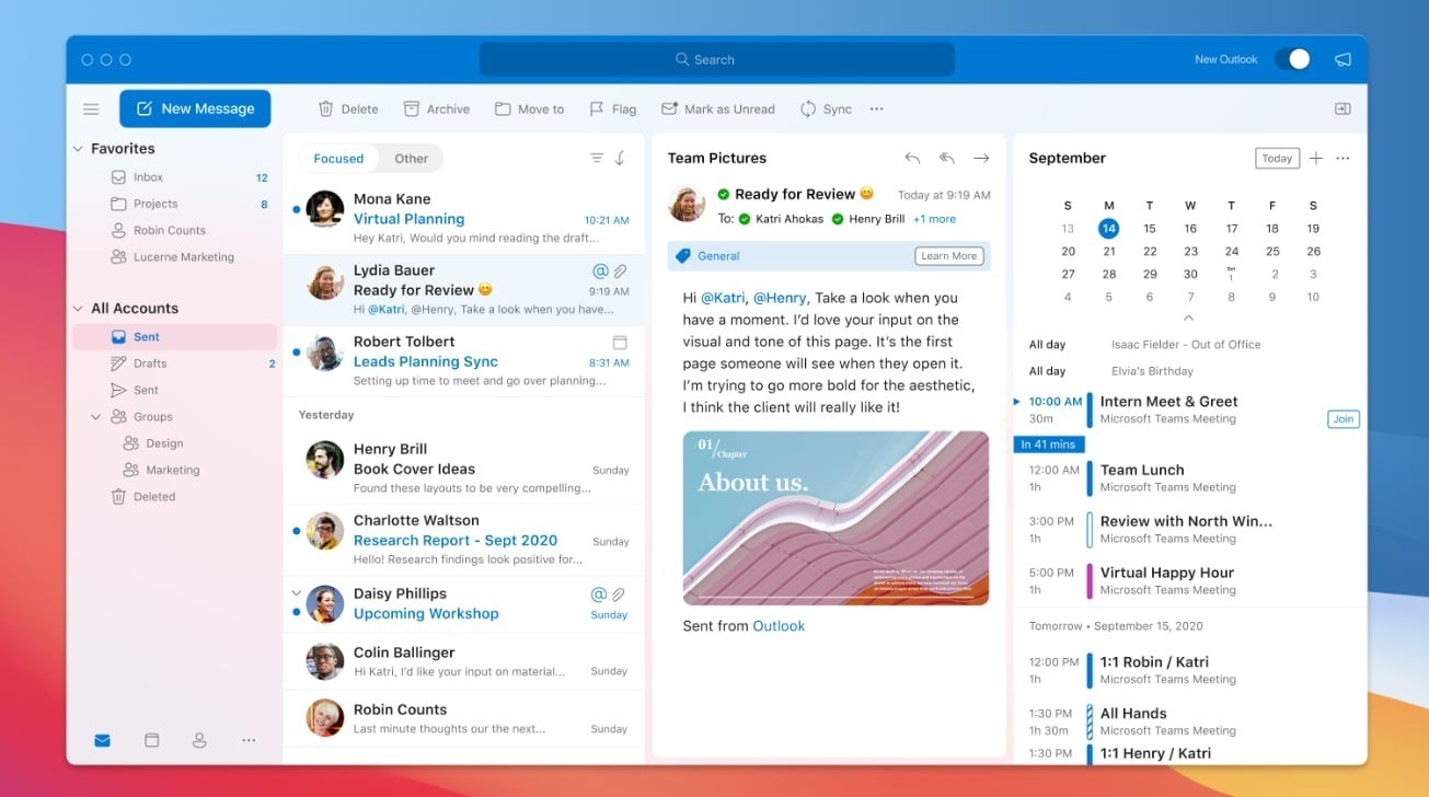 Microsoft Release New Office for Mac Preview with Outlook Improvements