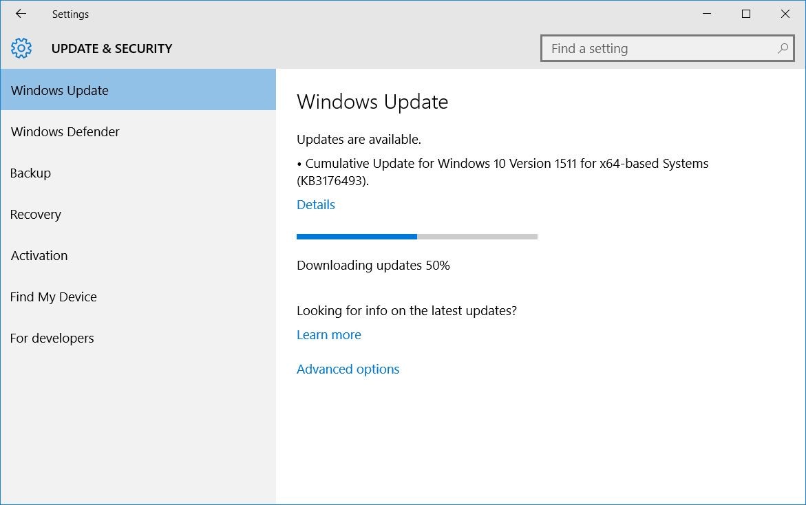 Microsoft Releases Windows 10 Cumulative Updates KB3176493, KB3176495