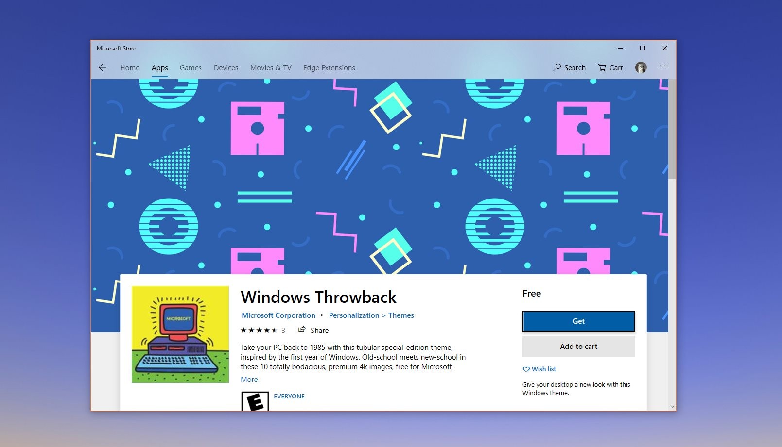 Microsoft Releases Windows Throwback Theme For Windows 10
