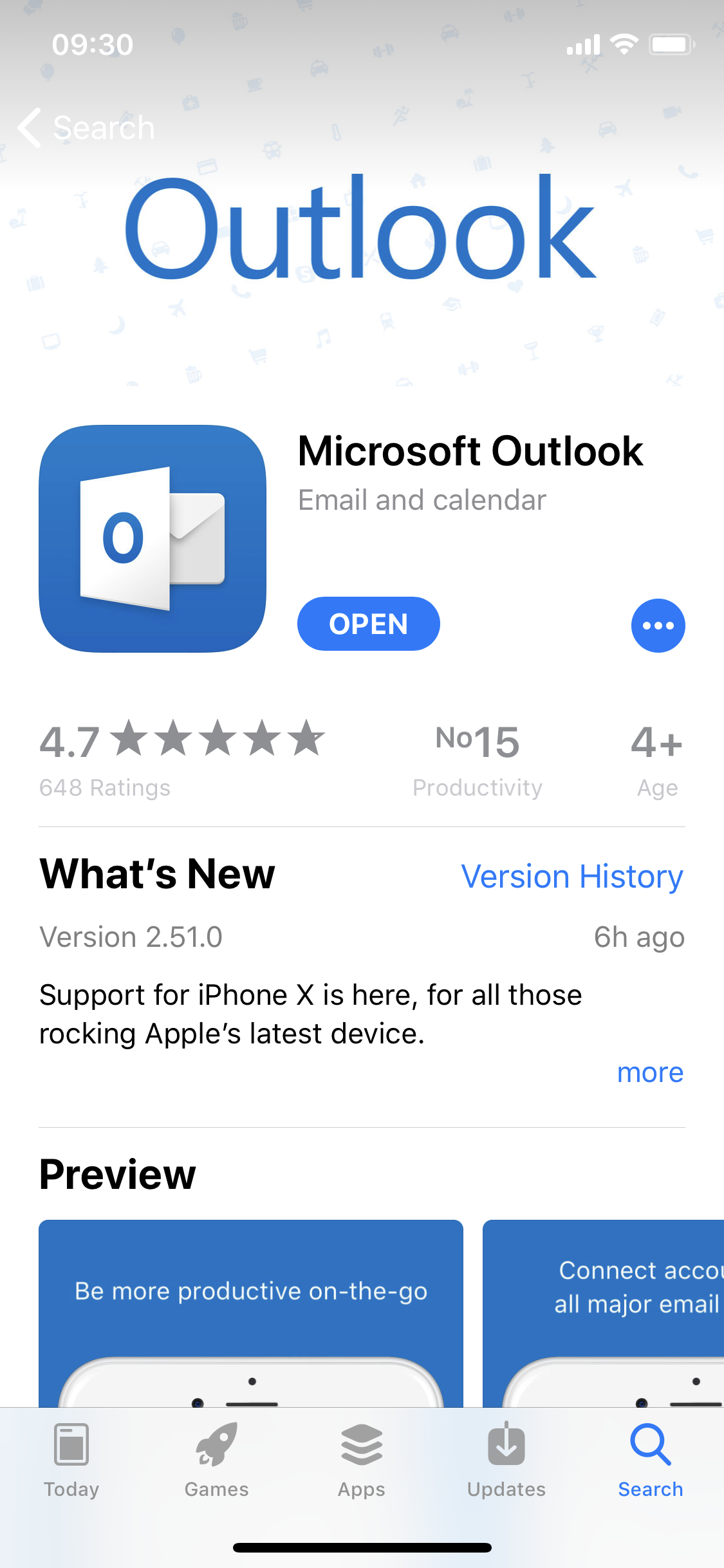 how to install outlook email on iphone