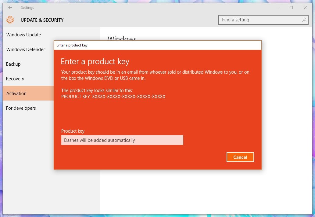 windows 10 insider preview activation