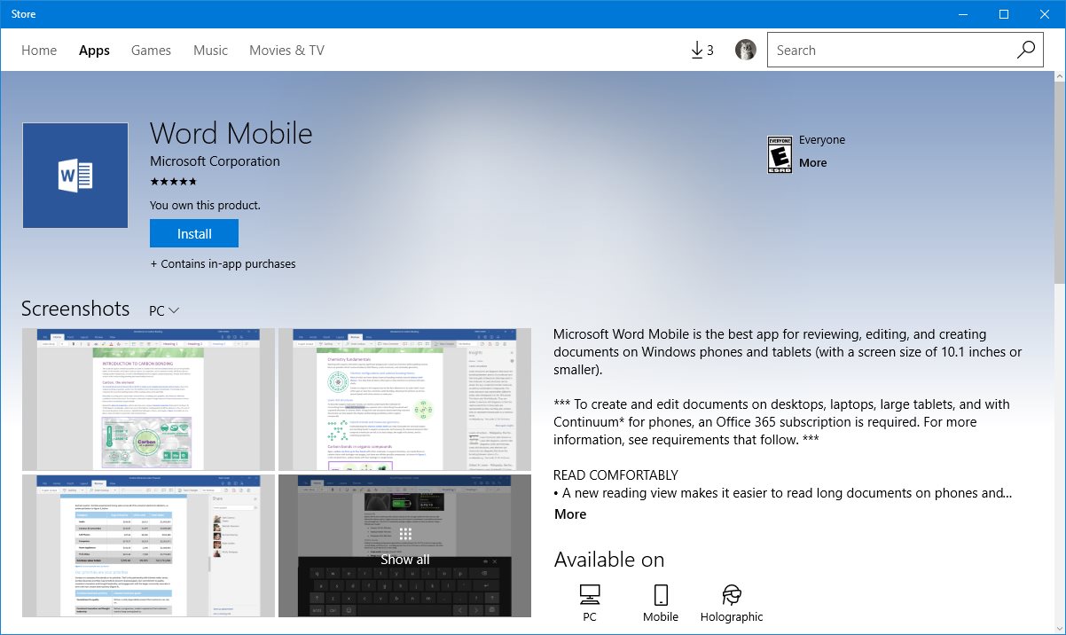 Microsoft Updates Office Mobile Preview Apps For Windows 10 Pcs And Phones 3169