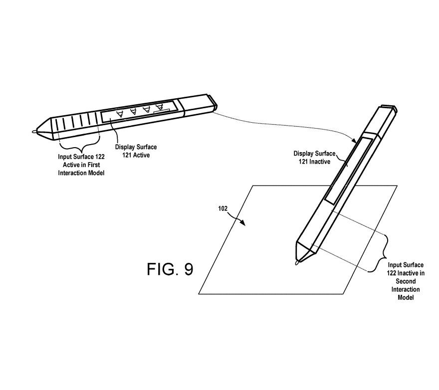 Surface Pen with integrated screen