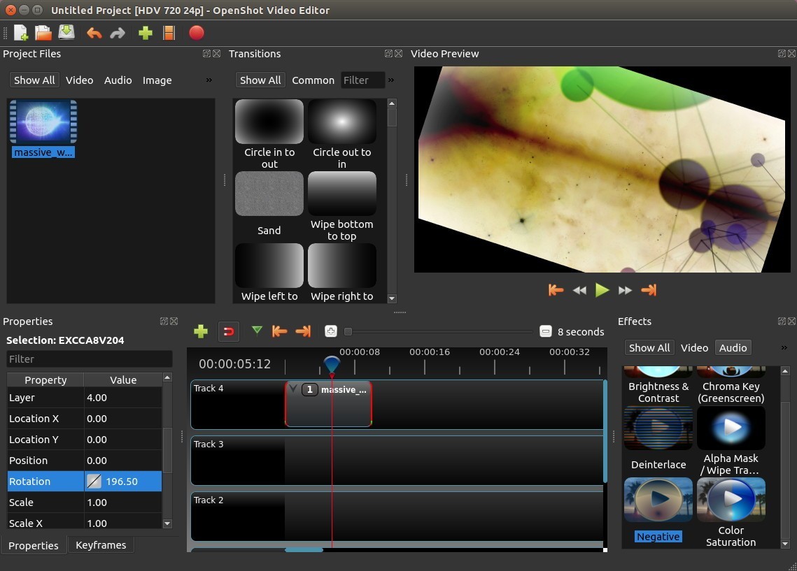 openshot video editing software