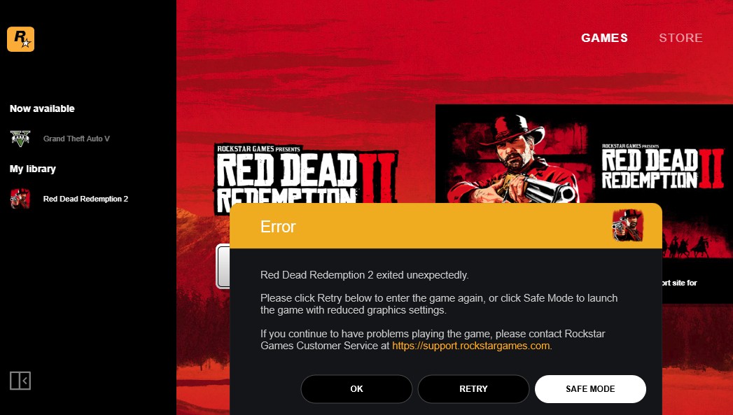 direktør Dovenskab wafer Red Dead Redemption 2 for PC: How to Fix Exited Unexpectedly Error