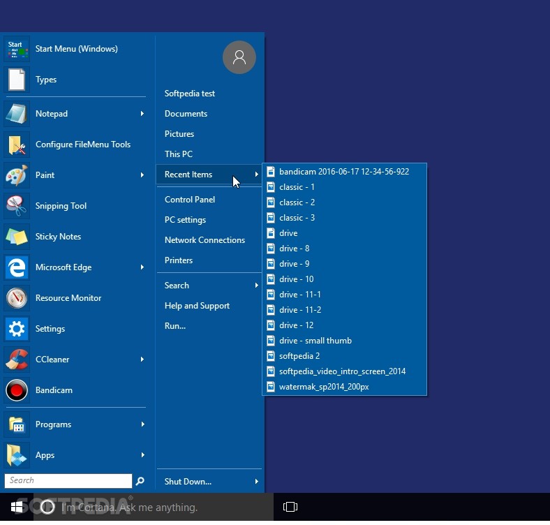 enable classic start menu windows 10